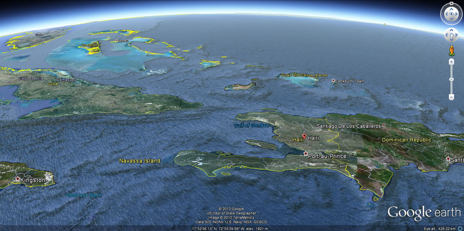 Haiti Erde Map